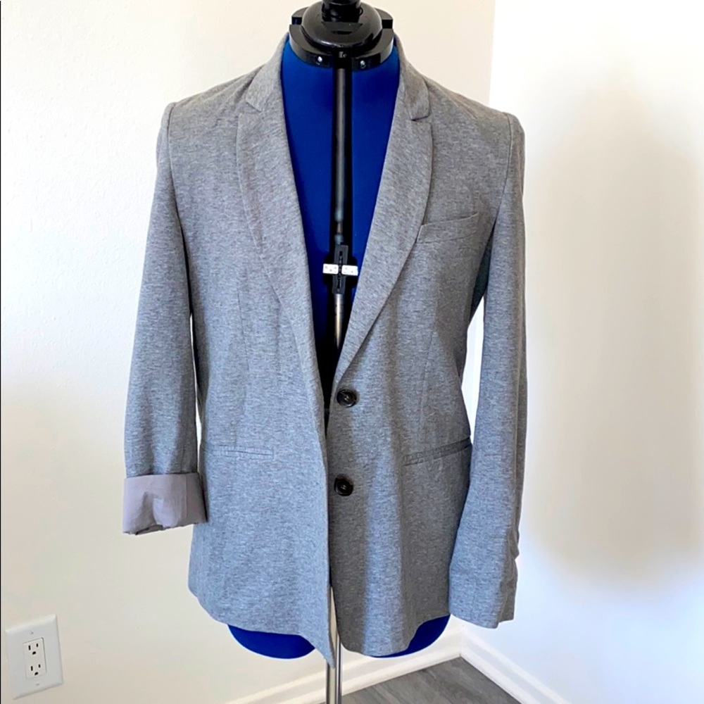 BCBGMaxAzria Grey Knit Blazer SZ S